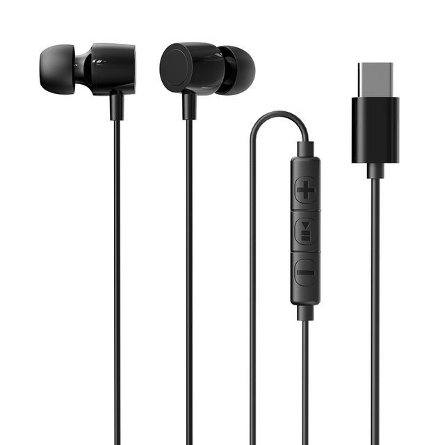 Type-C Wired In-Ear HiFi Stereo Headphones Microphone Volume Control IPX-4 Waterproof Hybrid Driver Custom Fit for