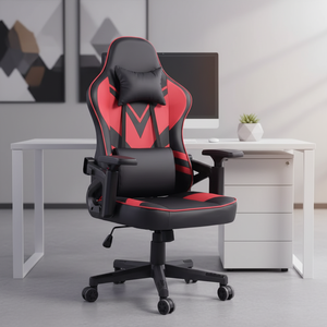 Silla de Juego de Cuero de Lujo, Ergonómica, Respaldo Alto, Giratoria, Ajustable para Largas Jornadas, Uso en Oficina y Hogar, Cómoda, 59B2 Ergonómica - Product Image 1