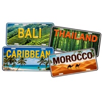 Plaque d'immatriculation en aluminium 3D personnalisée en relief, style vintage, voyage tropical, Bali, Thaïlande, Caraïbes, Maroc, 6x12 pouces, imperméable, décoration