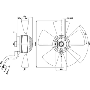 Ventiladores Axiales ebmpapst A2D250-AA02-01 de 250 mm, 110 W, 400 V CA, Ventiladores Eléctricos, Ventiladores de Aire Acondicionado, Ventiladores de Refrigeración Axiales - Product Image 2