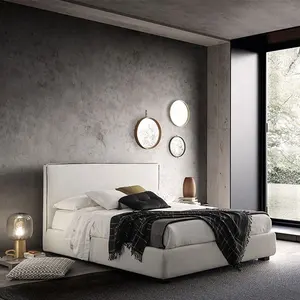 सरल और सुरुचिपूर्ण नवीनतम बिस्तर डिजाइन युगल बिस्तर बेडरूम छोटे डबल बिस्तर