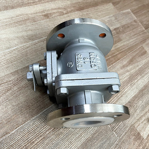 บอลวาล์วหน้าแปลน สแตนเลส 304 DN65 16P บุ PTFE แบบแมนนวล สำหรับสารเคมีในอุตสาหกรรม - Product Image 1