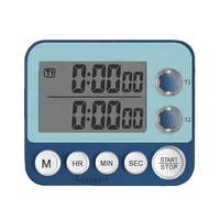 Timer Dapur Digital 2 Saluran Layar LCD Besar dengan Magnet