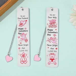 Marque-page Saint-Valentin en forme de cœur Cupidon, pour déclaration d'amour, couple amoureux, mari et femme, souvenir de mariage romantique, cadeau - Product Image 4