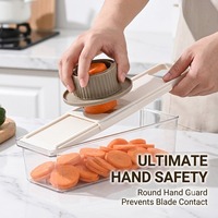 Mini huishoudelijke ABS materiaal multifunctionele groentesnijder aardappelsnijder handmatige handbeschermende komkommer radijs rasp keuken
