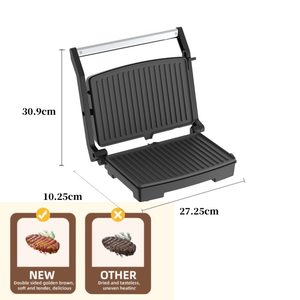 <span class=keywords><strong>2025</strong></span> Panini nhà sản xuất di động nướng Báo Chí không khói liên hệ với nướng điện Panini bánh sandwich nướng Máy Panini ăn sáng nhà sản xuất - Product Image 3