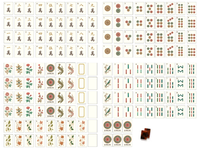 168 tuiles de mahjong en acrylique - Style américain classique, design luxueux avec sac de transport inclus