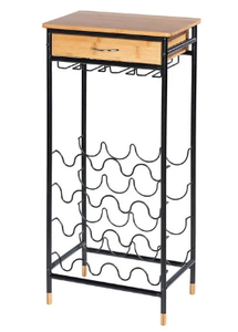 Hot-bán Giá rượu với Glass chủ & trục đồ nội thất nhà bếp công cụ tổ chức lưu trữ với 4 kệ kim loại chân cổ điển - Product Image 6