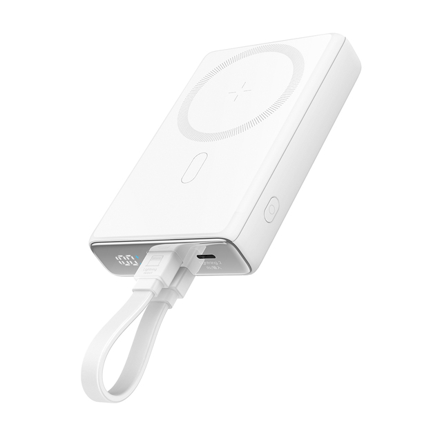JOYROOM Fast Charging True 10000mah Portable Wireless Magnetic Power Bank with Built-in Cable&Kickstand