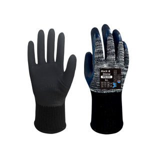 Guantes DE TRABAJO Rock & Stone, guantes de seguridad de algodón y poliéster blanco y negro, látex reforzado, antiarrugas, talla XL, para el 2017 - Product Image 1
