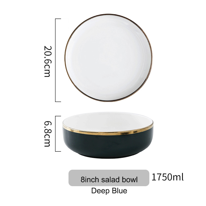 8 inch salad bowl white