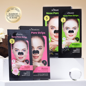 KORMESIC - Tiras Nasales de Carbón de Bambú y Rosa (5 Unidades) para Limpiar, Exfoliar, Reducir Poros y Nutrir la Piel - Product Image 1