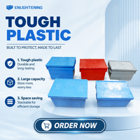 Boîte de rangement en plastique empilable et emboîtable pour entrepôt
