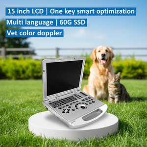 EUR VET Échographe vétérinaire <span class=keywords><strong>portable</strong></span> pour ordinateur <span class=keywords><strong>portable</strong></span>, double port de sonde, impression de rapports, bibliothèque d'obstétrique pour 6 espèces, menu bilingue - Product Image 1