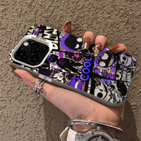 Coque de Téléphone Tendance Marque Cool Style Hip-hop Street Graffiti IMD TPU Compatible avec iPhone 17 16 15 14 13 12 11 Pro Max Plus