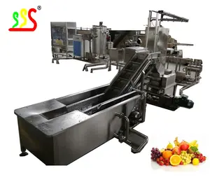 Fully automatic mango pineapple fruit juice beverage manufacturing making bottling filling plant machine