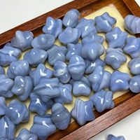 Étoile en cristal naturel en gros, Agate bleue en dentelle, Cœur de quartz, Étoile polie pour la guérison Reiki et la décoration intérieure
