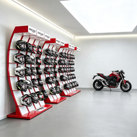 Fanghua personnalisable moto boutique suspendu décor support mural vélo casque support sol sécurité casque présentoir