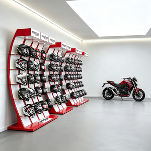 Fanghua personnalisable moto boutique suspendu décor support mural vélo casque support sol sécurité casque présentoir - Product Image 2