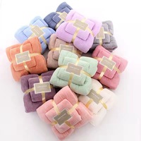 Ensemble de serviettes personnalisées en tissu microfibre super absorbant l'eau, serviette de spa en peluche, serviette de salon de coiffure