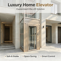 Lift Rumah Hidrolik 1-3 Orang untuk Apartemen & Hotel, Lift Hunian 3 Lantai dengan Lantai PVC