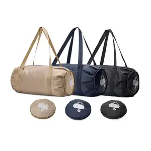 पुरुषों पोर्टेबल बड़े निविड़ अंधकार ऑक्सफोर्ड रातोंरात जिम Duffle बैग महिलाओं हल्के Foldable पॉलिएस्टर बैरल यात्रा Weekender बैग