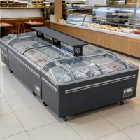 Congeladores de Ilha para Exposição em Supermercados para Carnes