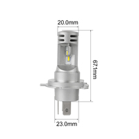 Ampoule de phare LED série V9-PRO, prise H4, Plug and Play, feu antibrouillard