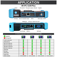 Testeur de câbles POE et outils réseau WiFi Rsrteng IPC-5100 Plus 5,4 pouces pour moniteur de caméra CCTV/IP TVI CVI AHD
