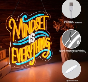 Insegna al Neon 'Mindset Is Everything' per Decorazione Murale, Luce Compatibile con Timer Smart Plug, Insegna LED Personalizzabile - Product Image 3
