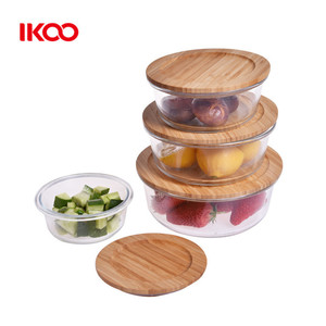 glass food storage container bamboo with eco friendly sustainable bamboo lids