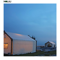 Tente de camping haut de gamme pour la famille, imperméable, en PVC, style chasse, avec structure en aluminium, 4 saisons, ignifuge, écologique