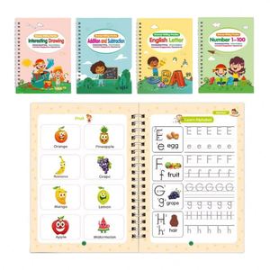 Wholesale Language Custom Multilingual Magic Handwriting Tracing Book, Reusable Grooved Calligraphy Practise Exercise Copybook - Product Image 2