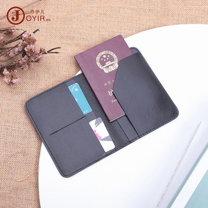 Joyir Porta pasaportes de cuero genuino, cartera multifuncional para documentos, unisex, color sólido, K075 - Product Image 2