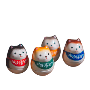 Tumbler Ceramic Daruma Crafts Cartoon Lucky Dog Fortune <b>Ornament</b> Landscape Home Decor Gifts Figurine Decorations - Product Image 5