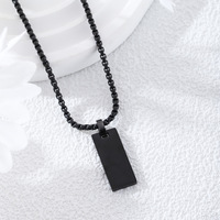 Collier pendentif en acier inoxydable 10x25mm, nouvelle mode, avec lettre gravée, logo personnalisé, barre verticale, breloque