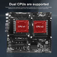 Motherboard Combo X99 Baru Dual CPU E-ATX LGA 2011-3 DDR3 Server 2 E5-2676 V3 Chipset Intel SATA Terintegrasi 8*DDR3