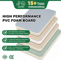 Panneau en mousse PVC co-extrudé multicolore, imperméable, ignifuge, lisse, découpable et sculptable Jianguan pour armoires de cuisine