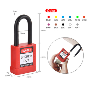 Cadenas Loto Industriels ELECPOPULAR 2026 de Sécurité Supérieure en Nylon 38mm avec Clé, Revêtement Poudré, Cylindre en Cuivre Certifié ISO/CE - Product Image 3