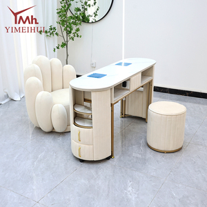 Juego <span class=keywords><strong>de</strong></span> Mesa <span class=keywords><strong>de</strong></span> Manicura Profesional <span class=keywords><strong>para</strong></span> Salón <span class=keywords><strong>de</strong></span> Belleza con Cubierta <span class=keywords><strong>de</strong></span> Mármol Blanco y Silla, Mesa Técnica <span class=keywords><strong>para</strong></span> Uñas sin Fugas <span class=keywords><strong>de</strong></span> Polvo con Almacenamiento - Product Image 3