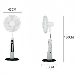 Wholesale New Arrival 5 Blades Rechargeable Floor Stand <strong>Fan</strong> <strong>Remote</strong> <strong>Control</strong> Electric with LED Lighting Household - Product Image 3