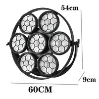 Projecteur LED rétro haute luminosité 7x50W COB, effet stroboscopique course de chevaux, lumières de scène DMX512 pour DJ, discothèque, mariage