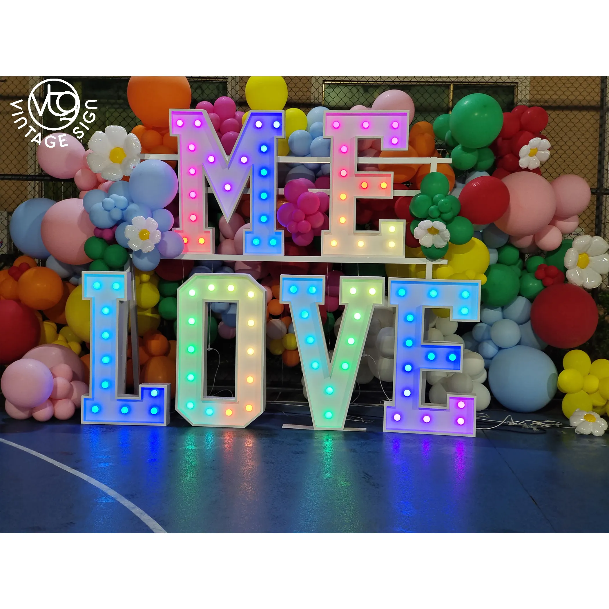 Lichten Groot Merk Licht Bruiloft Nummers 4ft Tent Letters Gouden Mr & Mrs Led Gigantische Outdoor Briefbord Love Partytent Letters