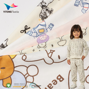 Vải <span class=keywords><strong>cotton</strong></span> jersey dệt kim in kỹ thuật số tùy chỉnh 160gsm, vải <span class=keywords><strong>cotton</strong></span> mềm mại cho bé, vải 100% <span class=keywords><strong>cotton</strong></span> cho quần áo trẻ em - Product Image 1