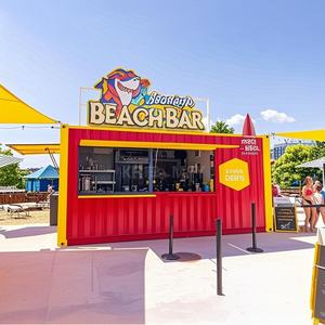 Kiosque de vente ambulante en conteneur maritime avec comptoir et support pour cupcakes, design 2025 - Product Image 1