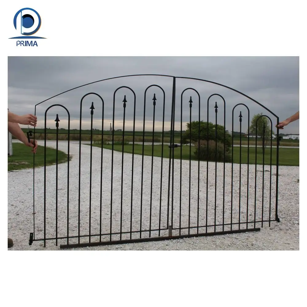 Prima casa personalizzabile Villa giardino vialetto di lusso cancello in ferro battuto tubo quadrato cancello in ferro battuto