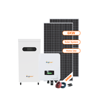 Système solaire hybride 6 kW certifié CE, conception gratuite, système solaire complet avec stockage d'énergie, système solaire hybride connecté au réseau pour la maison