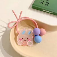 Élastique à cheveux Ours de dessin animé, Bandeau mignon en plastique, Accessoires pour cheveux pour petites filles, Style doux, Coiffure pour queue de cheval, Fête
