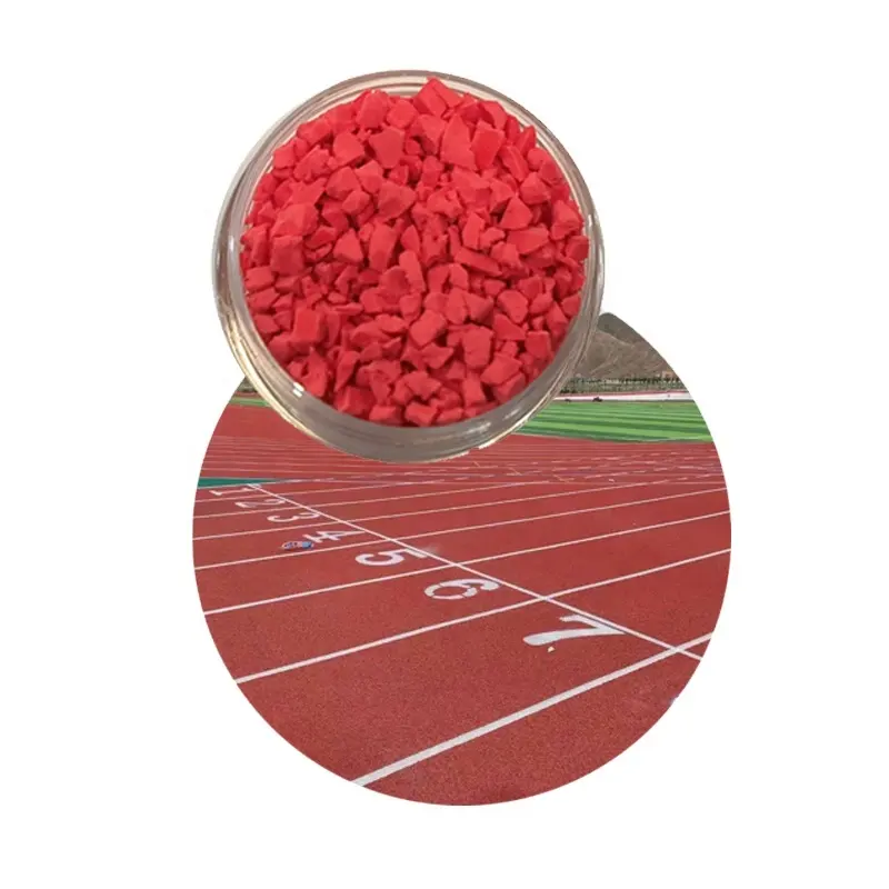 Anti-aging IAAF onaylı en uzun hizmet ömrü tam dökmek sistemi koşu parkuru stadyum koşu parkuru kauçuk atletik parçalar