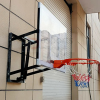 Cadre de planche de basket-ball trempé mural extérieur ou intérieur adulte norme nationale cerceaux de basket-ball planches transparentes